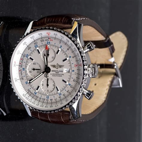 breitling 1884 watch clear back black band white face|Breitling watches 1884 chronometre certifie.